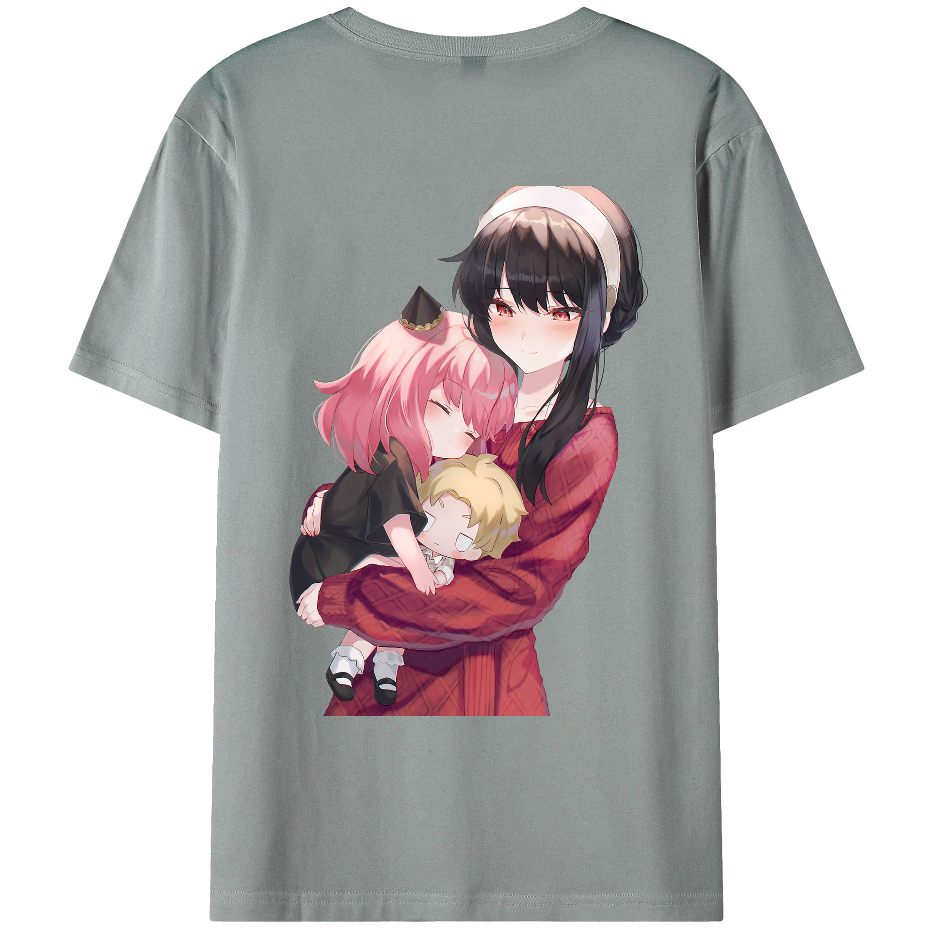 （画像用） SPY×FAMILY间谍家家酒 綿100％ メンズ半袖Tシャツ（バックプリント） 通気性